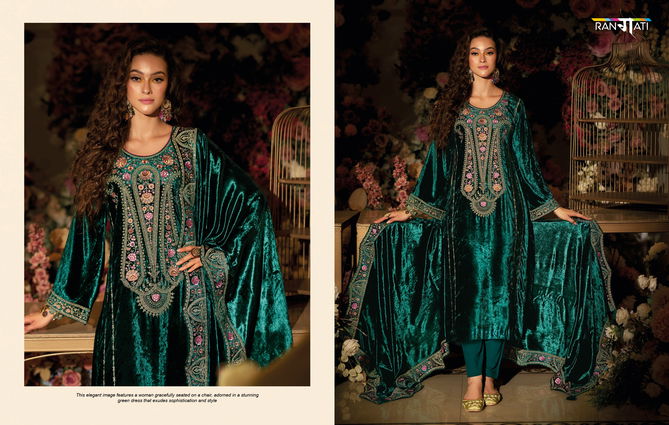 Velvet 36 Vol 2 By Rangati Embroidery Viscose Velvet Salwar Kameez Wholesale Shop In Surat